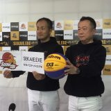 3人制バスケットボールチーム「セカイエ・ドット・エグゼ」記者会見H30.02.22